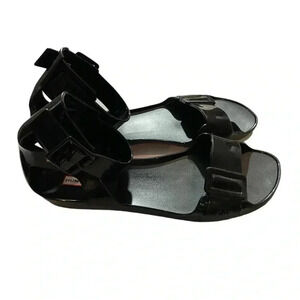 Hunter Tiffany Jelly Sandals Black Size 7UK